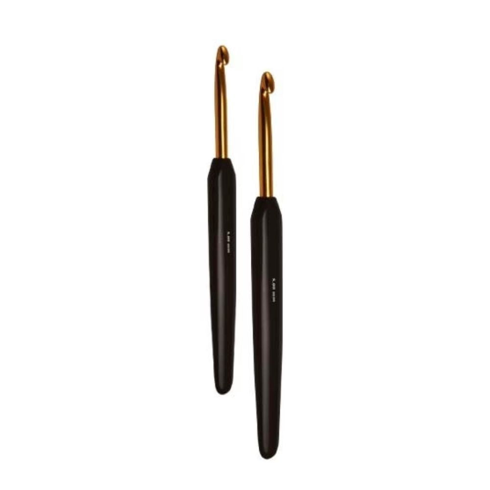 KnitPro Gold Aluminium Crochet Hook with Soft Grip