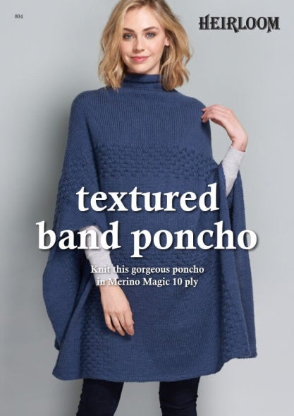 Textured Band Poncho 004