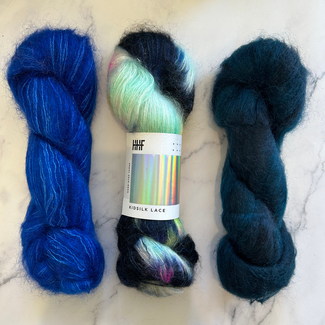 Hedgehog blue yarn