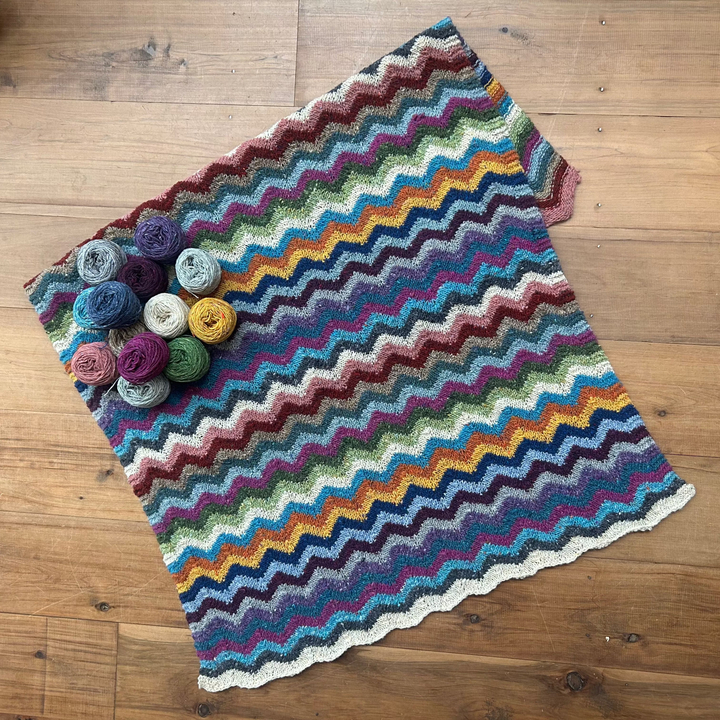 Zig Zag Blanket Kit - Knit