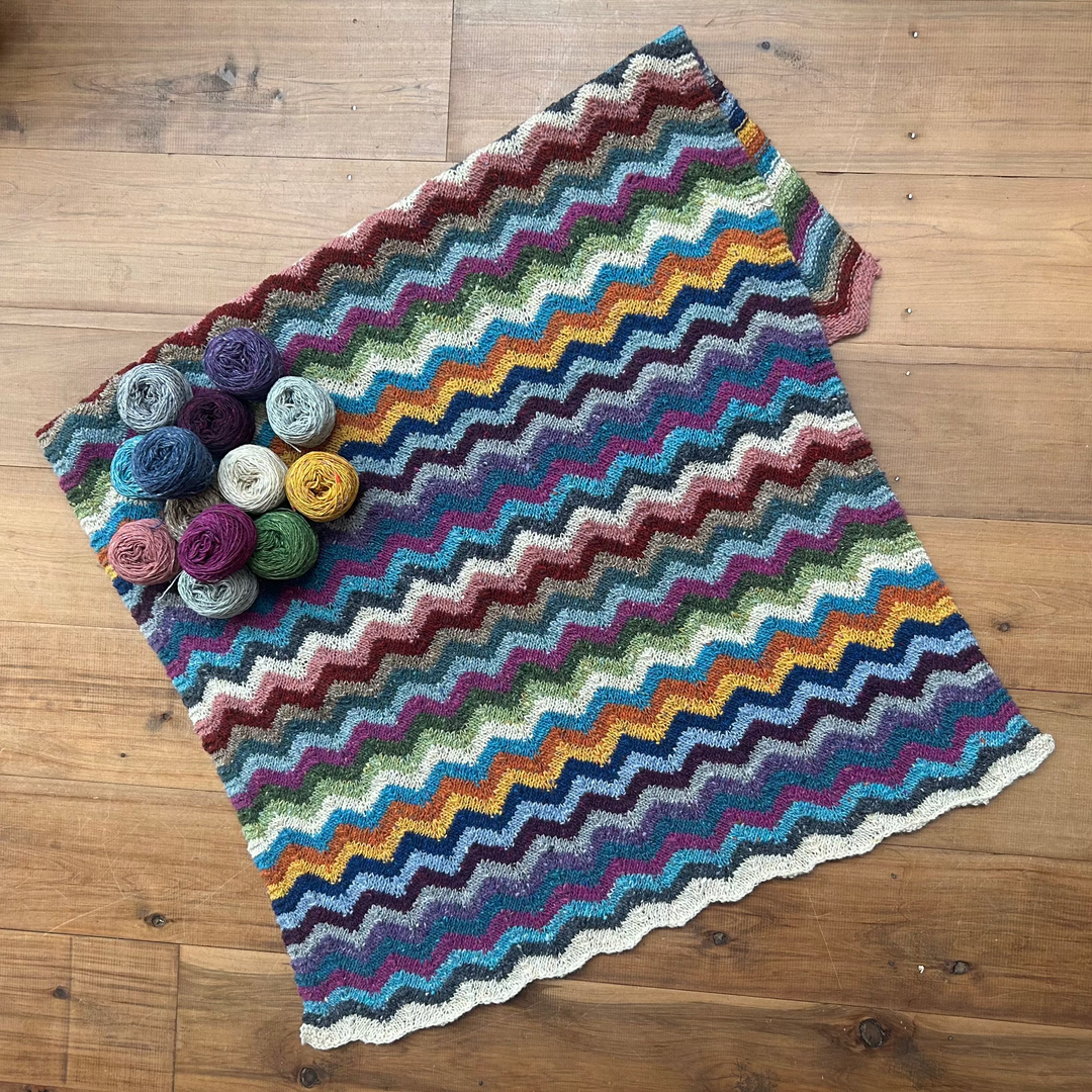Convent Zig Zag Scarf and Blanket