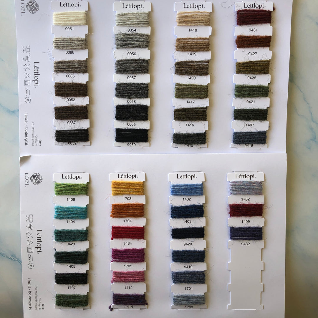 Alafoss Lettlopi Shade Cards