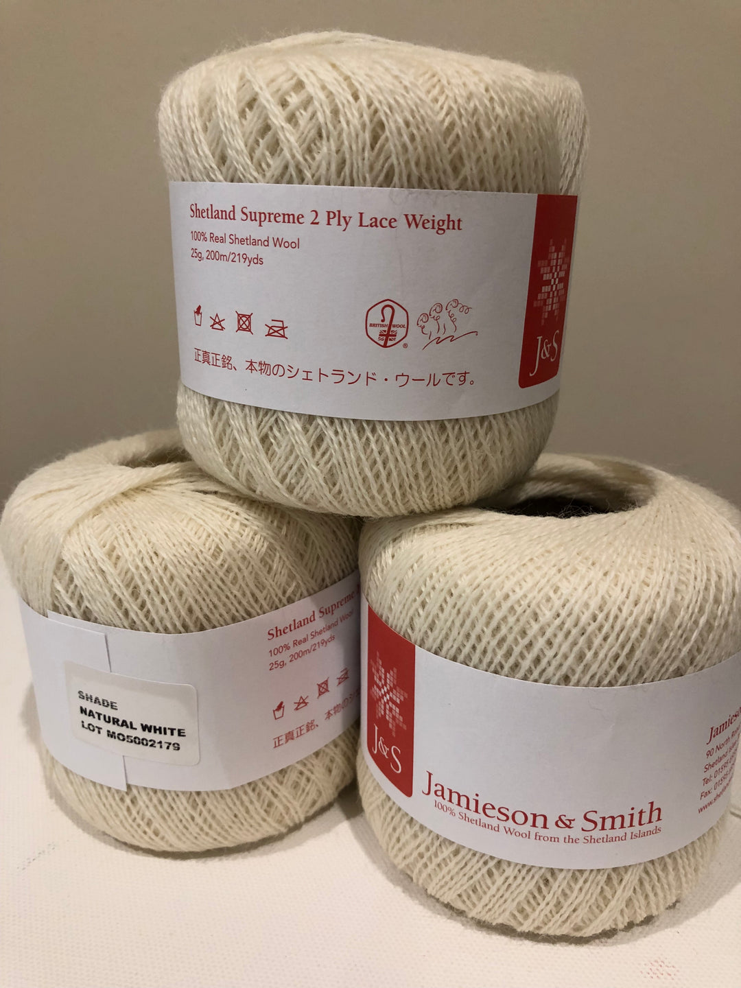 Jamieson and Smith 2 Ply Shetland Supreme Lace Donuts